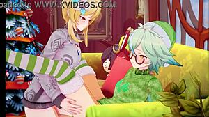 The Futanari Jingle Bells Rock - Christmas With Lumina And Sucrose Genshin Impact Koikatsu By Miscsfm Voiced By Pinkrotten VA