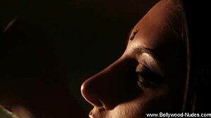 Beautiful indian brunette milf poses solo