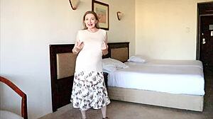 Mature busty cougar lures men with big tits for sex compilation