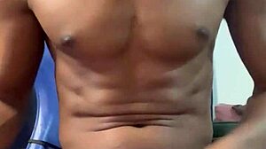 Watch This Brazilian Amateur Stroke His Massive Black Monster Cock Solo!