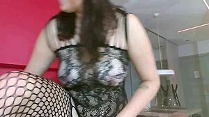 Cuckold Shares Wife for Interracial Creampie in Red Sheer