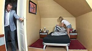 My Step Dad Fucks My Girlfriend's Ass While Licking Her Vagina