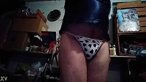 sexy trans babe teases in thong