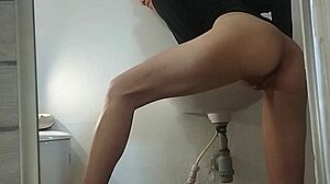 Feeling horny in the empty gym for passionate sex.