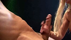 roller skates and thigh high fishnets for deepthroat doggy riding