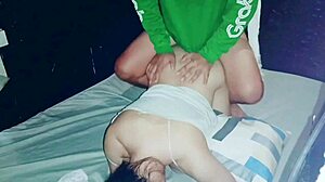 Asian chubby pregnant mom gets creampie