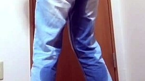 Girl Pees In Jeans Due To Occupied Bathroom