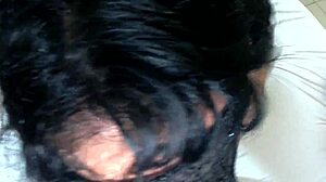 Married girl finally gets two cocks in her mouth 😍