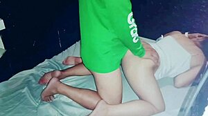 Asian chubby pregnant mom gets creampie