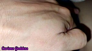 curious goddess explores her body in a private moment