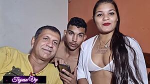 sexta live, tigresa vip fucks husband and pantaneiro in dp anal blowjob lots of whoring.