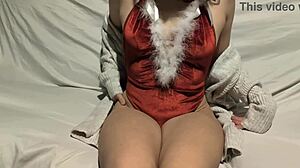 Teen Santa Girl Horny Orgasm Masturbation