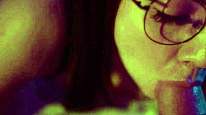 Kinky male pisses on face before ass fucking brunette with big cock