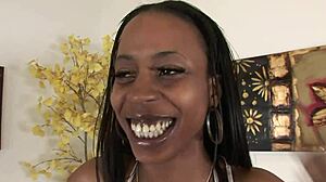 michelle malone gives a super sloppy blowjob to a huge black cock, swallowing cum