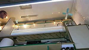 Boss Fingers Shaved Pussy Of Sexy Shop Assistant Outdoors