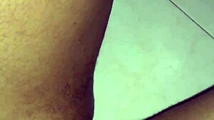 Ebony woman rubs her wet creamy pussy