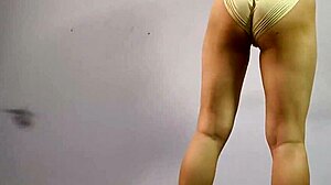 want to see the fine ass girl in workout with panty during photoshoot?