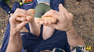 Russian Whore Gets Best Sex And Feet Massage In Public!