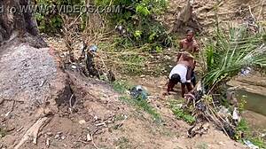 Amateur BBW Couple Worships Ass and Fucks in Forest Nature