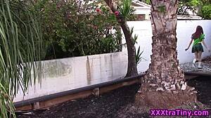 Petite Teen Sucking Monster Cock!