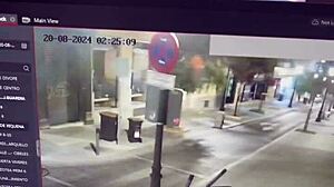 little kisses on penis in public street 😘