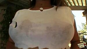 Dangerous 18+ slut talks dirty in double penetration threesome!