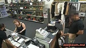 latina stewardess railed by pawn keeper