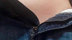 I saw the petite teen's hairy pussy under her shorts