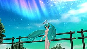 Hatsune Miku in full nude bunny costume from Y to Y Project Diva mod