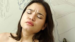 Marika Sherman teases her wet hairless cock solo in the bathroom. Intense orgasm in 4K