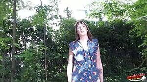 Intense Outdoor Anal Casting with Mature Joana Caught