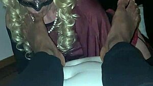 i made crossdresser lick my feet then fucked his ass hard with gloves