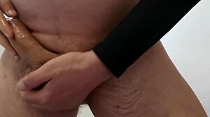 Intense shaving session leads to explosive cum