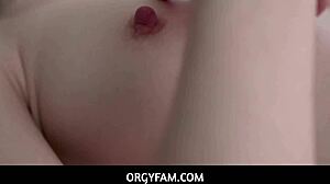 Orgyfam - skinny teen 18+ engages in intimate activity with stepdad to climax