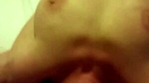 Facefucking amateur deepthroat on bed with intense oral.