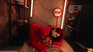 Mollyredwolf explores lethal company sex mode with costumes and natural tits.