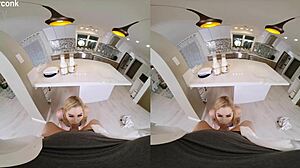 Vrconk blonde slut cheating on husband with local milkman vr porn