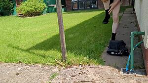 Naked Outdoors, Then Inside to Fuck My Sex Doll