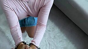 she flees to my room with handcuffs, i tell her to open her legs for quiet