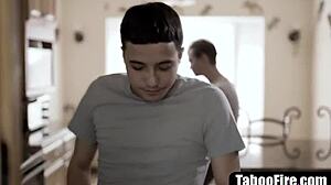 Depressed stepmom feels overwhelming relief from vile step-sons' mature double penetration