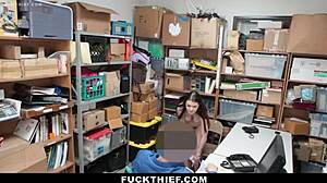 Shoplifting suspect punished with big cock