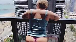 who likes seeing me suck this big black cock on the beach?