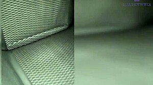 Neighbor doggystyle in car, cuckold watches creampie