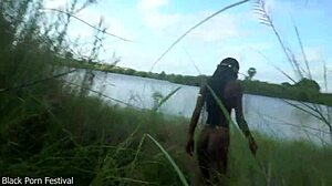 hot skinny africn villge girl walking naked in her villaage probably looking for some dick