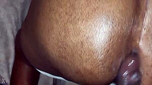 Blasted cum on granny's ass in homemade creampie scene!