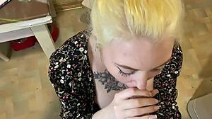 Instead of homework, she SUCKED my BIG DICK