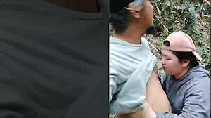 outdoor blowjob is my favorite with her