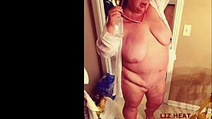 bbw hotwife giving a bull head with passion