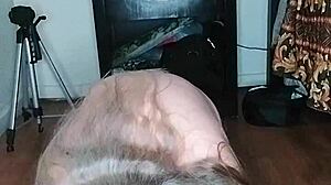 morning yoga session with a busty milf