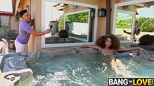 Cecilia Lion spies on hottie, leading to rewarding encounter